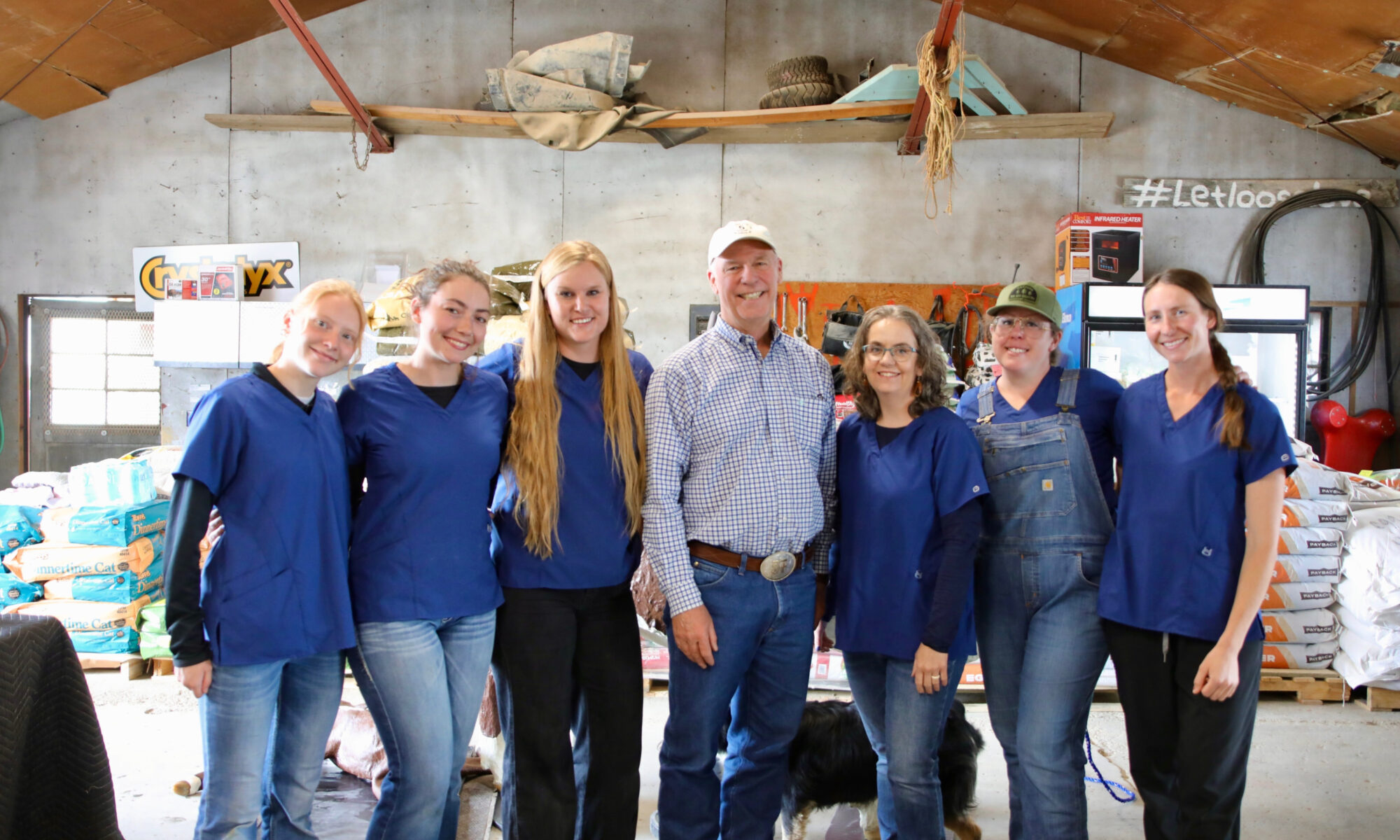 Gov. Gianforte visitng Crazy Mountain Veterinary Service in Harlowton