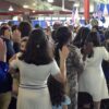 Some of the nearly 400 individuals take an oath to the U.S. to become naturalized citizens in Springfield, Illinois on Aug. 13, 2025. Photo: Greg Bishop / The Center Square