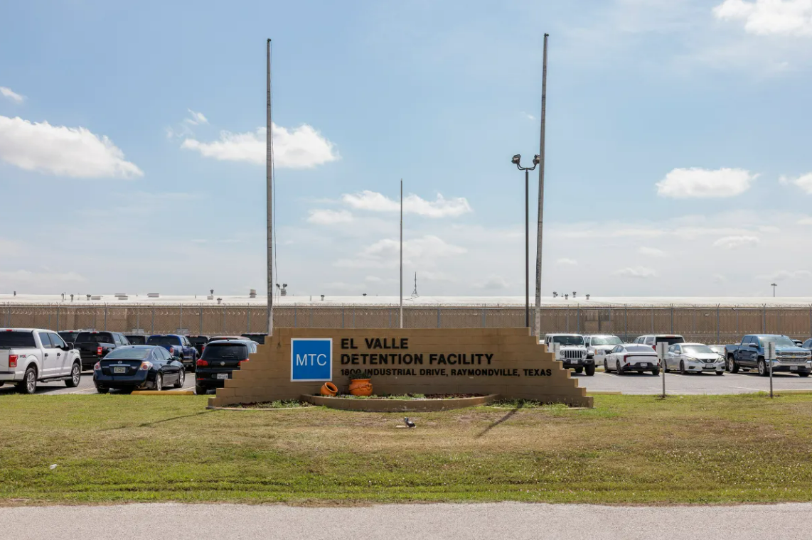 The El Valle Detention Facility in Raymondville on March 9, 2026. Michael Gonzalez for The Texas Tribune
