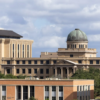 The Academic Building sits on the Texas A&M University campus in College Station on Nov. 13, 2025. Cassie Stricker for The Texas Tribune